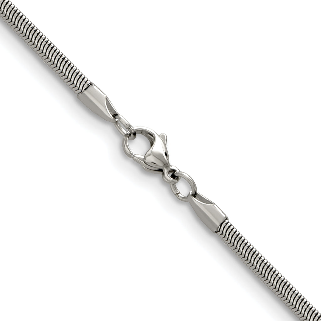 Chisel Stainless Steel Polished 4.2mm Flat Snake Chain