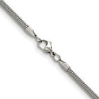 Chisel Stainless Steel Polished 4.2mm Flat Snake Chain