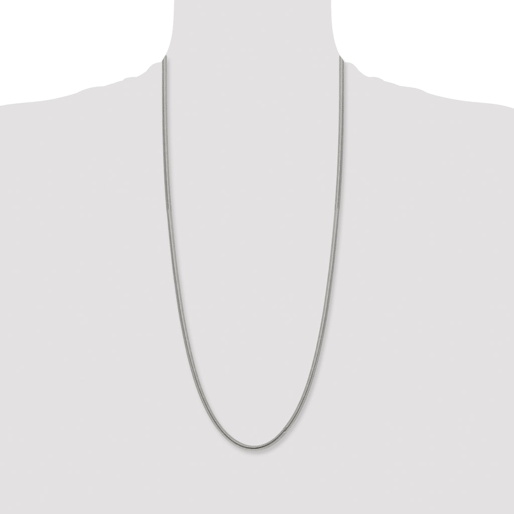 Chisel Stainless Steel Polished 4.2mm Flat Snake Chain