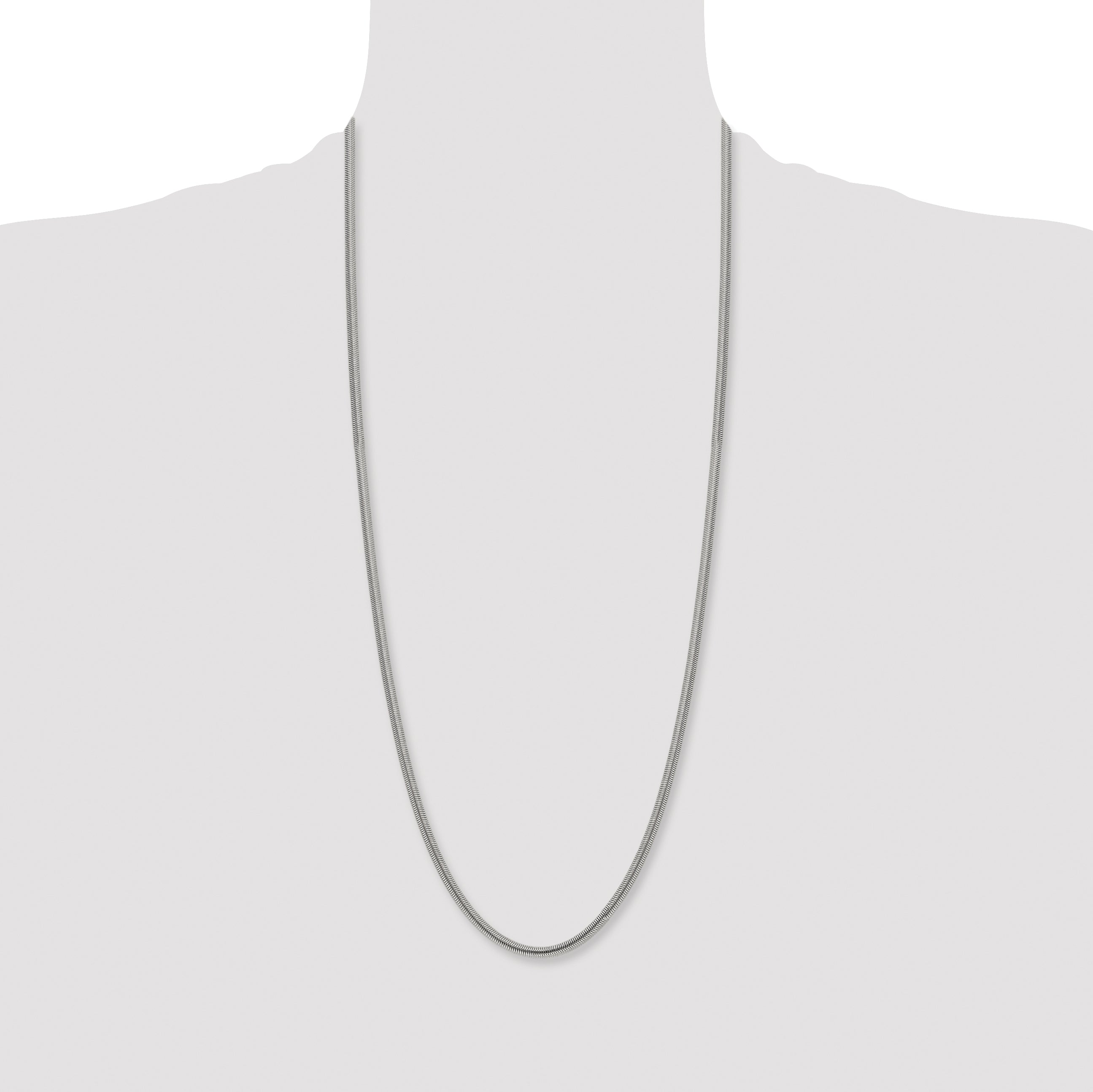 Chisel Stainless Steel Polished 4.2mm Flat Snake Chain