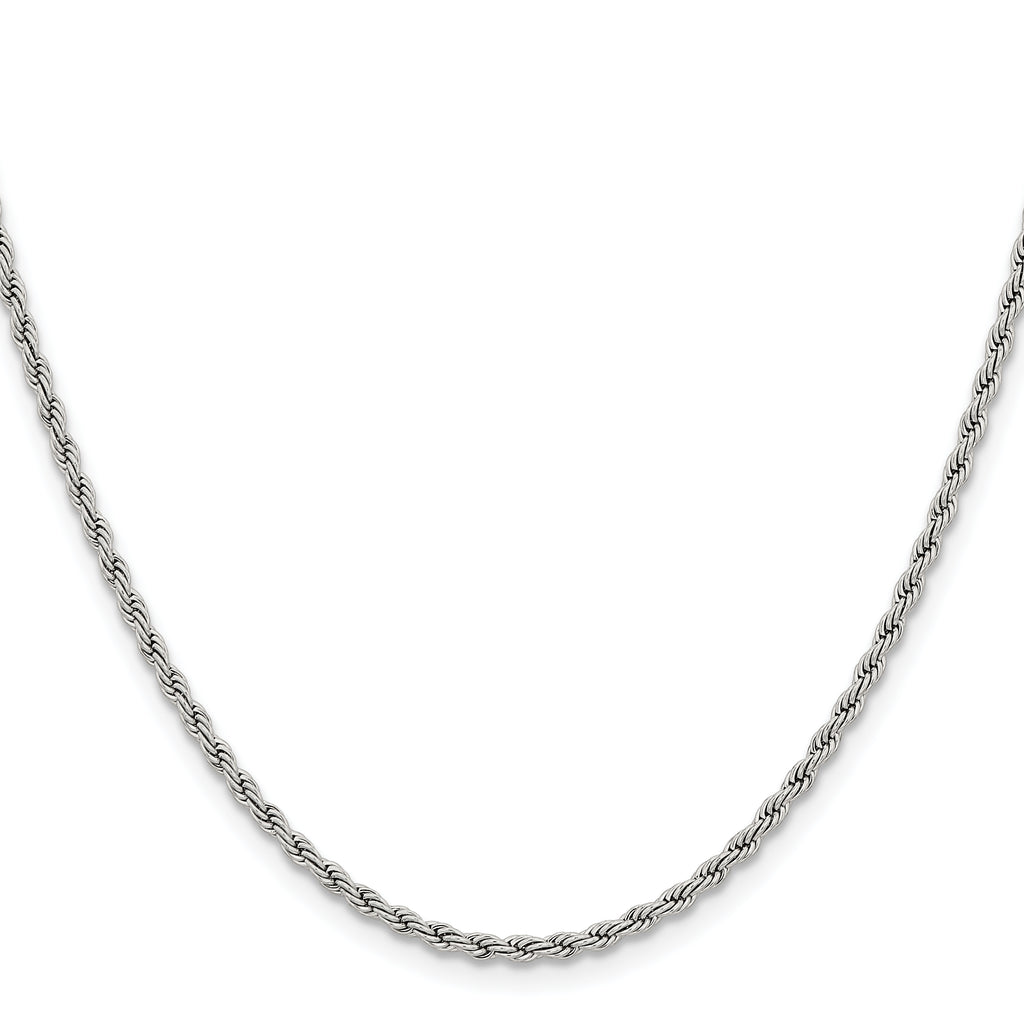 Chisel Stainless Steel Polished 2.4mm Rope Chain