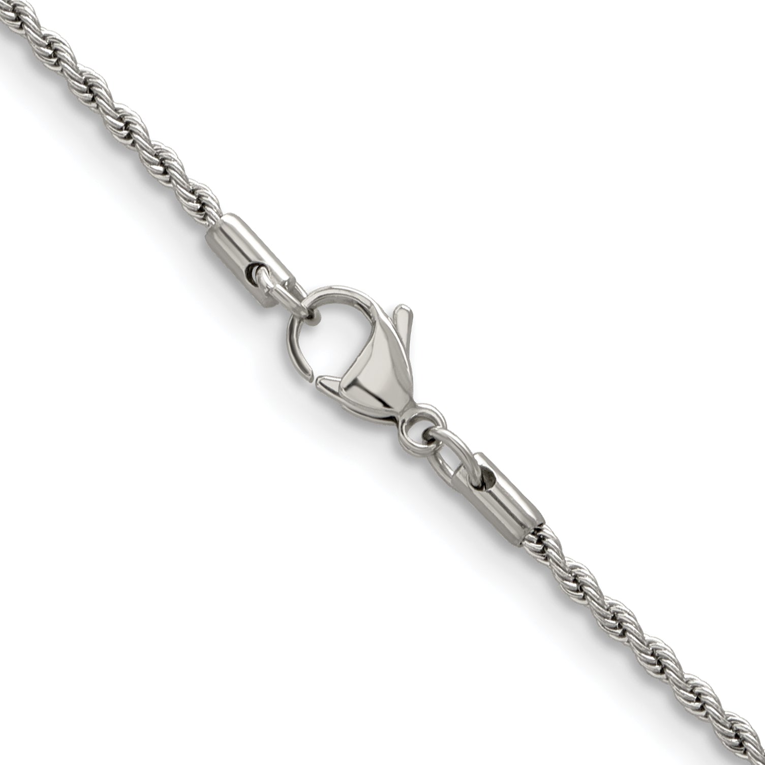 Stainless Steel Rope Chain Necklace 2.4mm