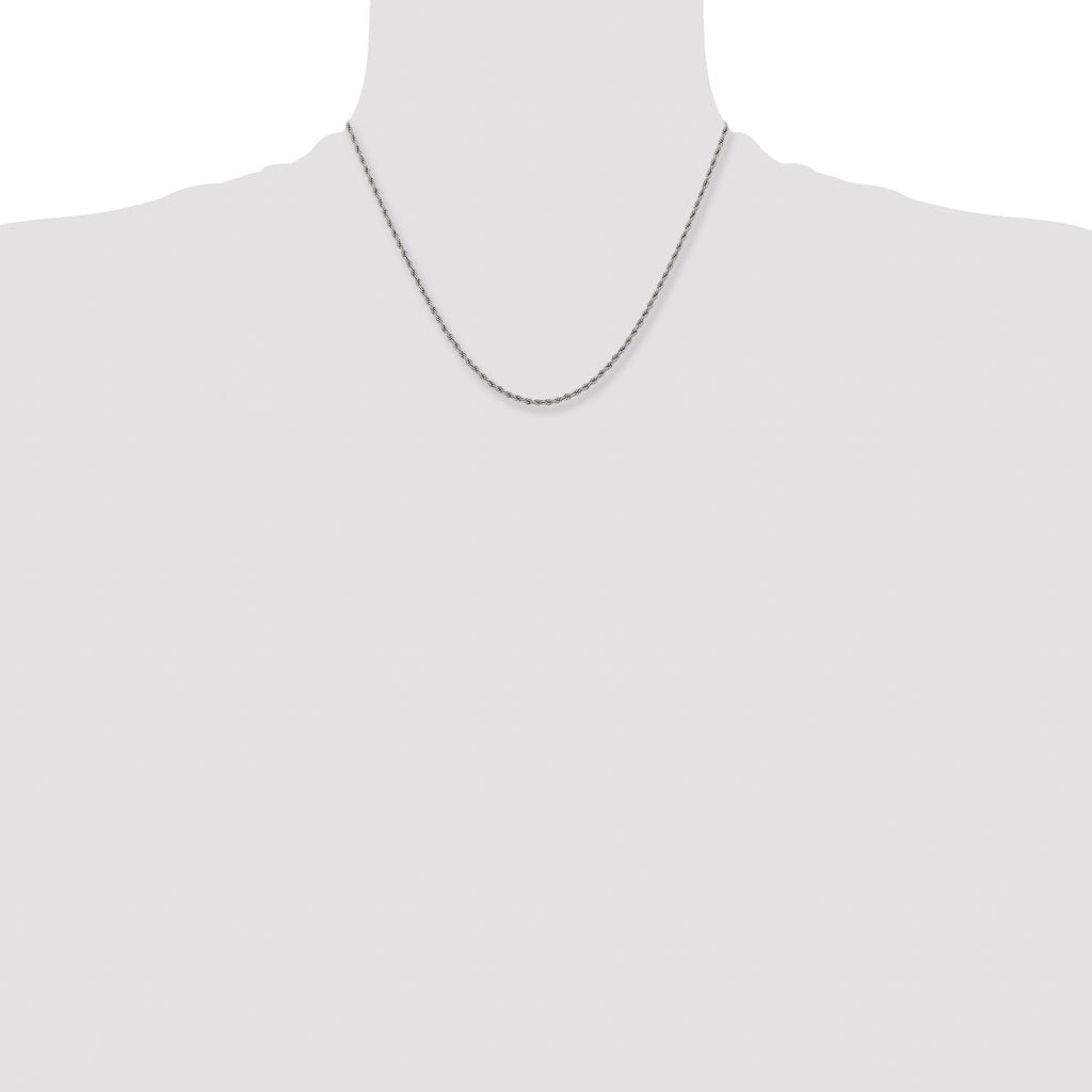 Chisel Stainless Steel Polished 2.4mm Rope Chain