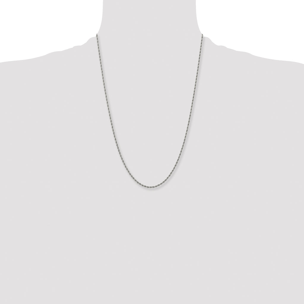 Chisel Stainless Steel Polished 2.4mm Rope Chain