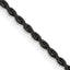 Polished Black Stainless Steel Rope Chain Necklace 2.4mm