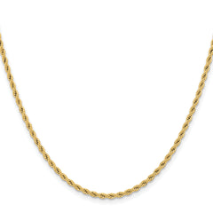 Chisel Stainless Steel Polished Yellow IP-plated 2.4mm 24 inch Rope Chain