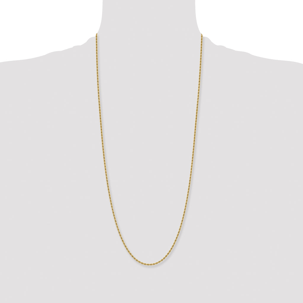 Chisel Stainless Steel Polished Yellow IP-plated 2.4mm Rope Chain