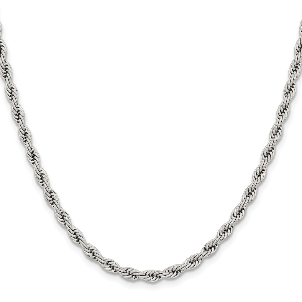 Chisel Stainless Steel Polished 4mm Rope Chain