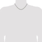 Polished Stainless Steel Rope Chain Necklace 4mm