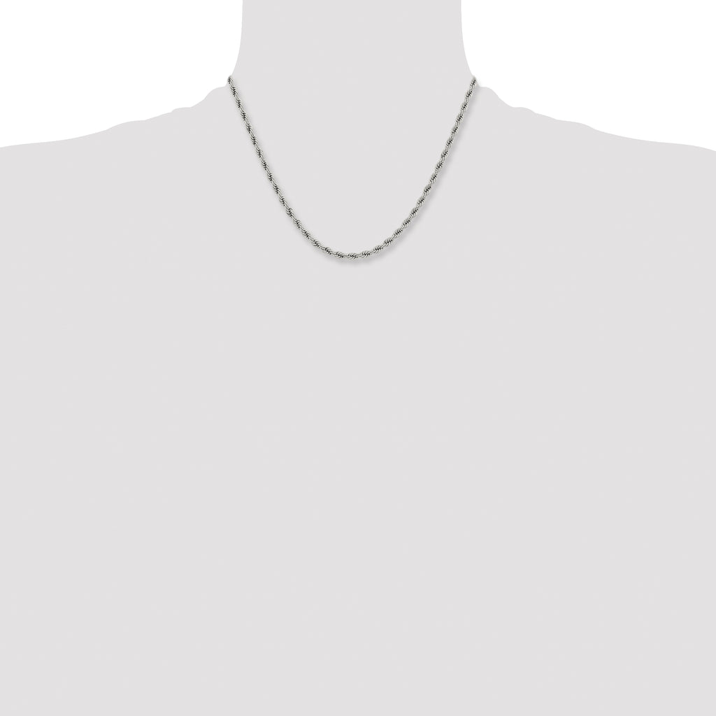 Stainless Steel Rope Chain Necklace 4mm