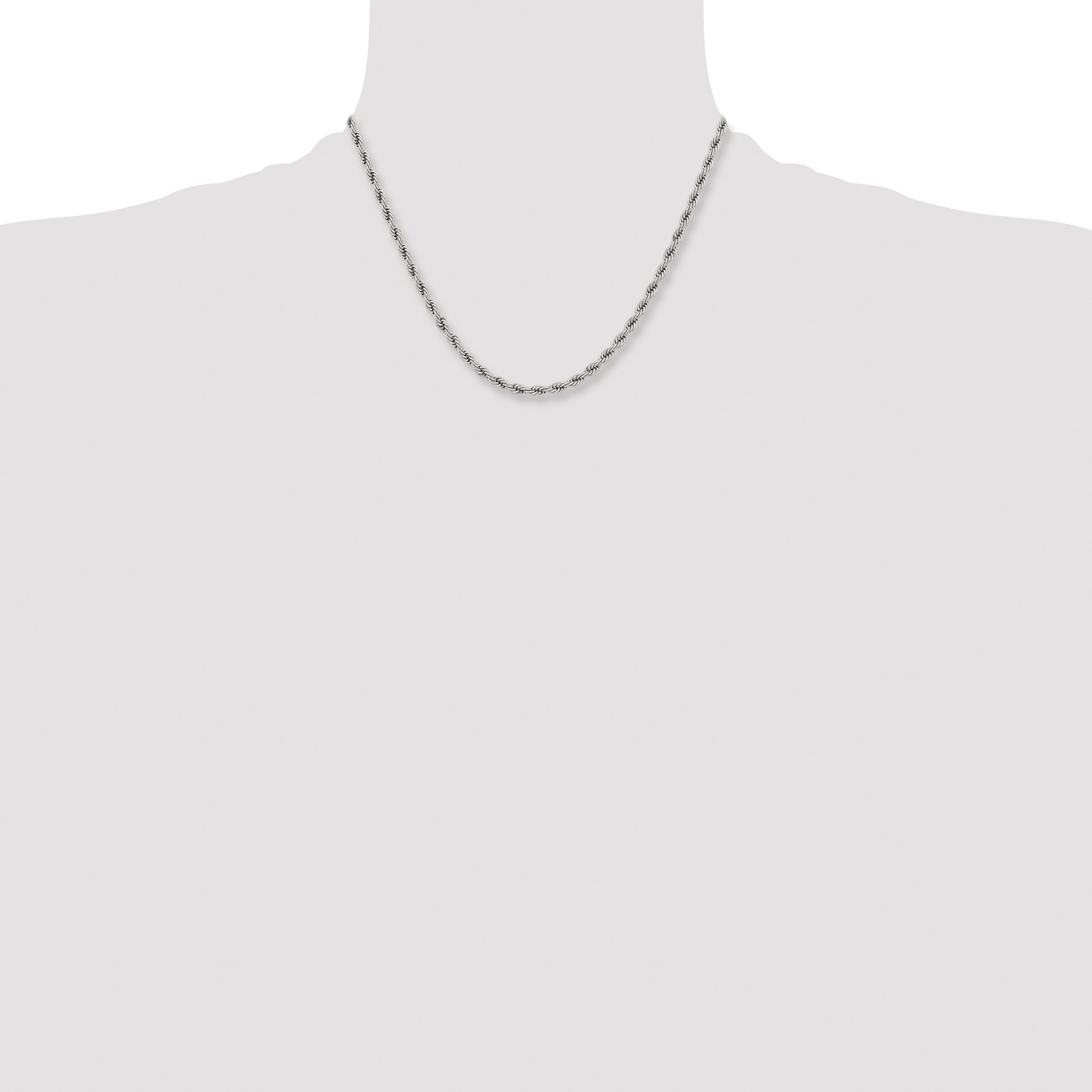 Stainless Steel Rope Chain Necklace 4mm