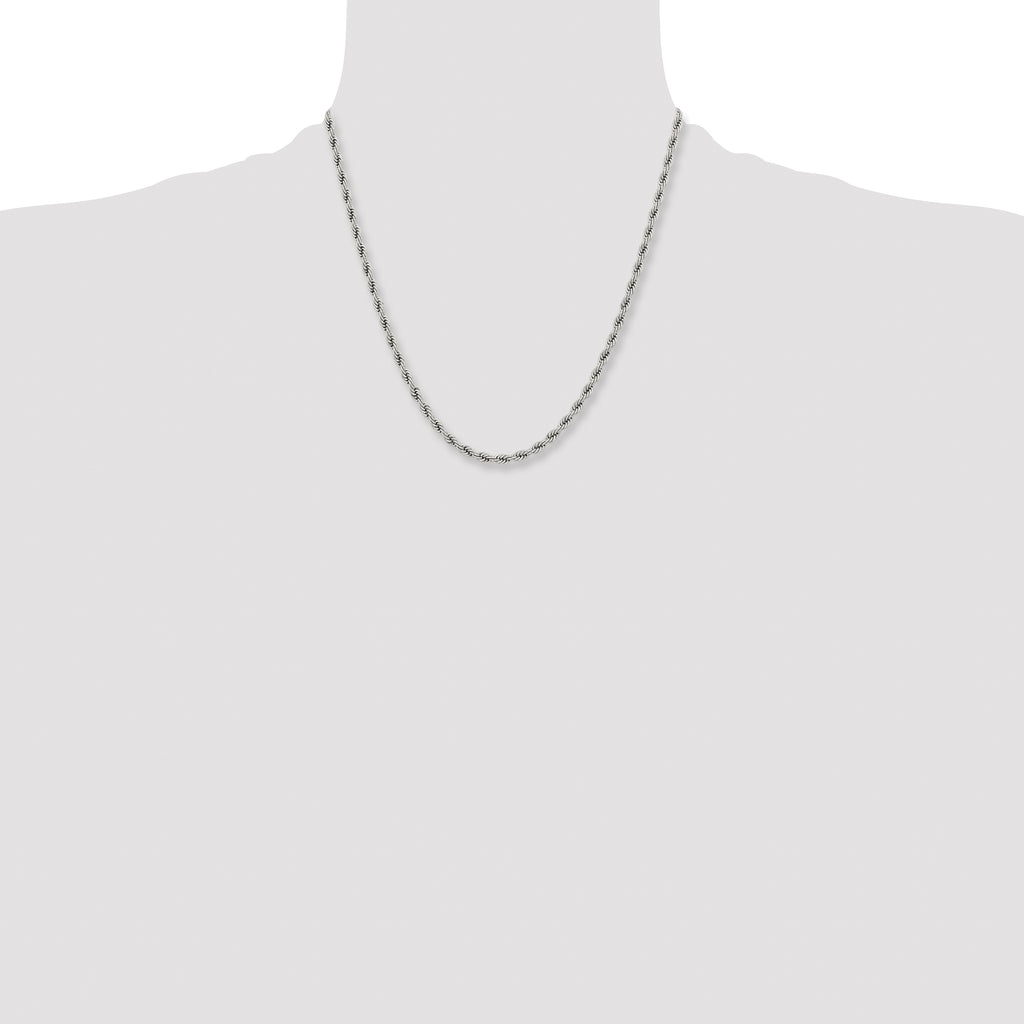 Chisel Stainless Steel Polished 4mm Rope Chain