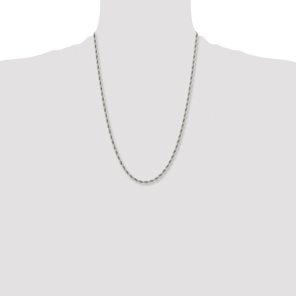 Chisel Stainless Steel Polished 4mm Rope Chain
