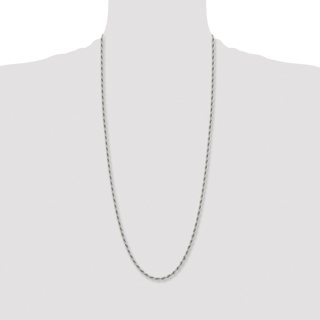 Chisel Stainless Steel Polished 4mm Rope Chain