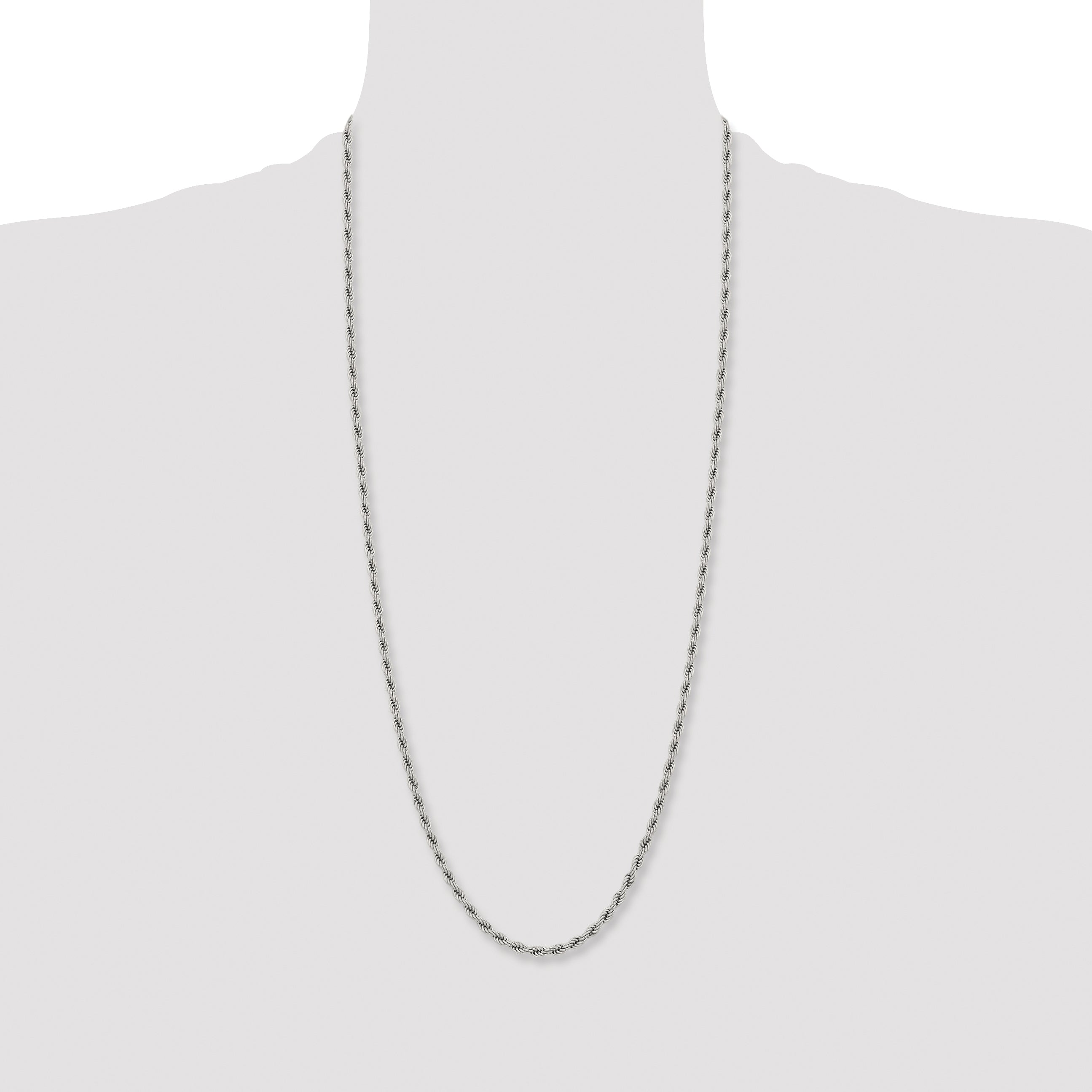 Chisel Stainless Steel Polished 4mm Rope Chain