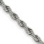 Polished Stainless Steel Rope Chain Necklace 4mm