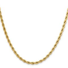Chisel Stainless Steel Polished Yellow IP-plated 4mm 24 inch Rope Chain
