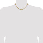 Polished Gold-Tone Stainless Steel Rope Chain Necklace 4mm