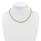 Chisel Stainless Steel Polished Yellow IP-plated 4mm Rope Chain
