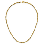 Chisel Stainless Steel Polished Yellow IP-plated 4mm Rope Chain