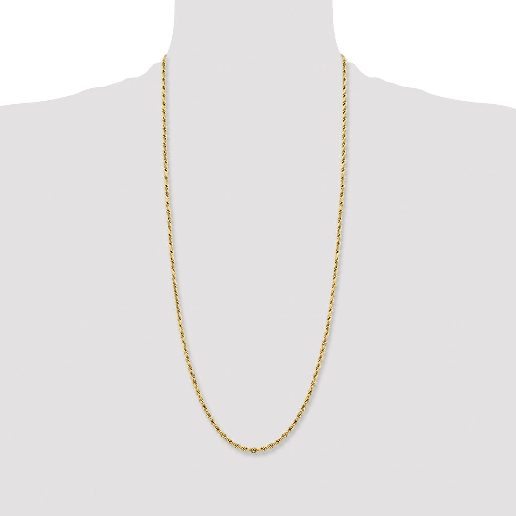 Chisel Stainless Steel Polished Yellow IP-plated 4mm Rope Chain