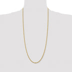 Chisel Stainless Steel Polished Yellow IP-plated 4mm Rope Chain