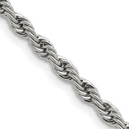 Chisel Stainless Steel Polished 4mm Rope Chain
