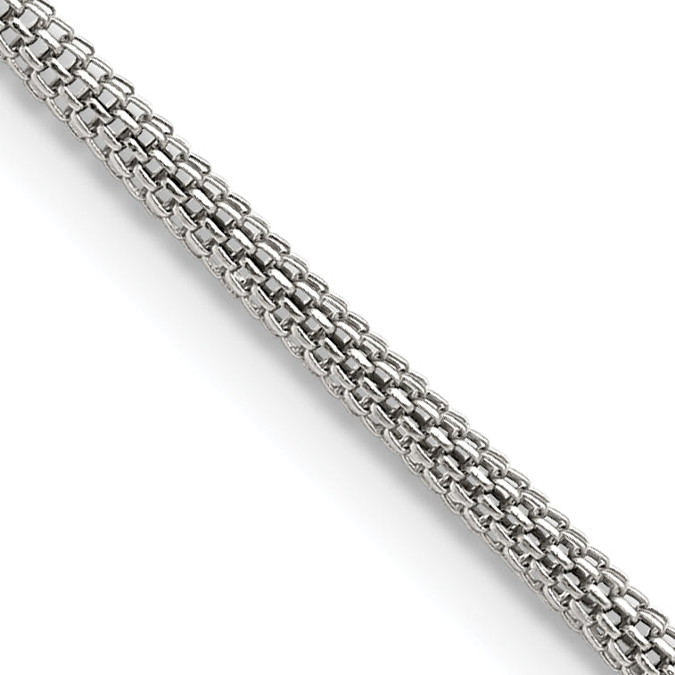 Chisel Stainless Steel Polished 2.5mm Bismark Chain