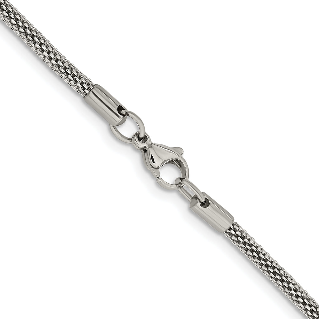 Chisel Stainless Steel Polished 3.2mm Bismark Chain