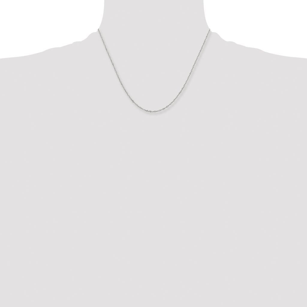 Stainless Steel Singapore Chain Necklace 2mm
