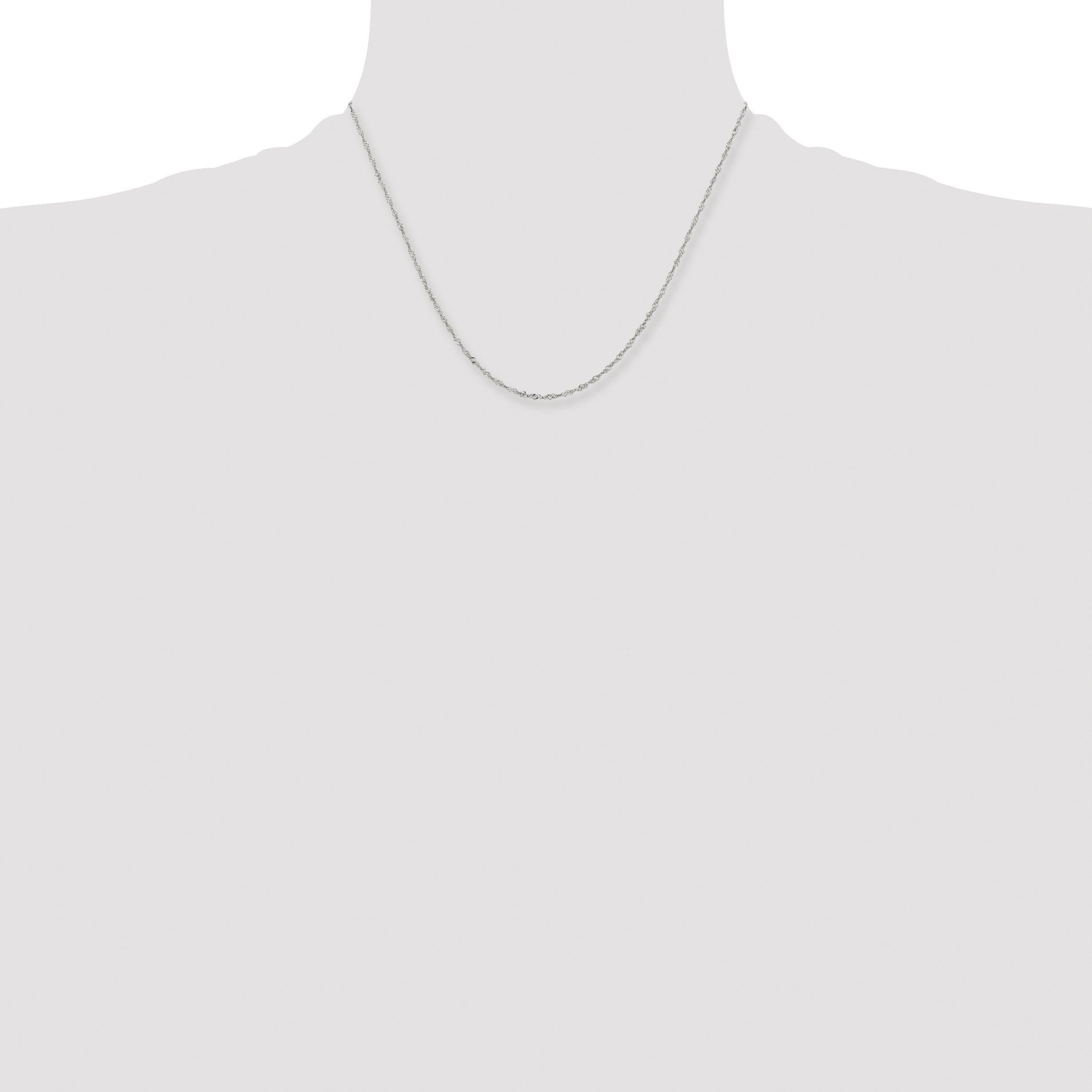 Stainless Steel Singapore Chain Necklace 2mm