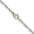 Stainless Steel Singapore Chain Necklace 2.5mm