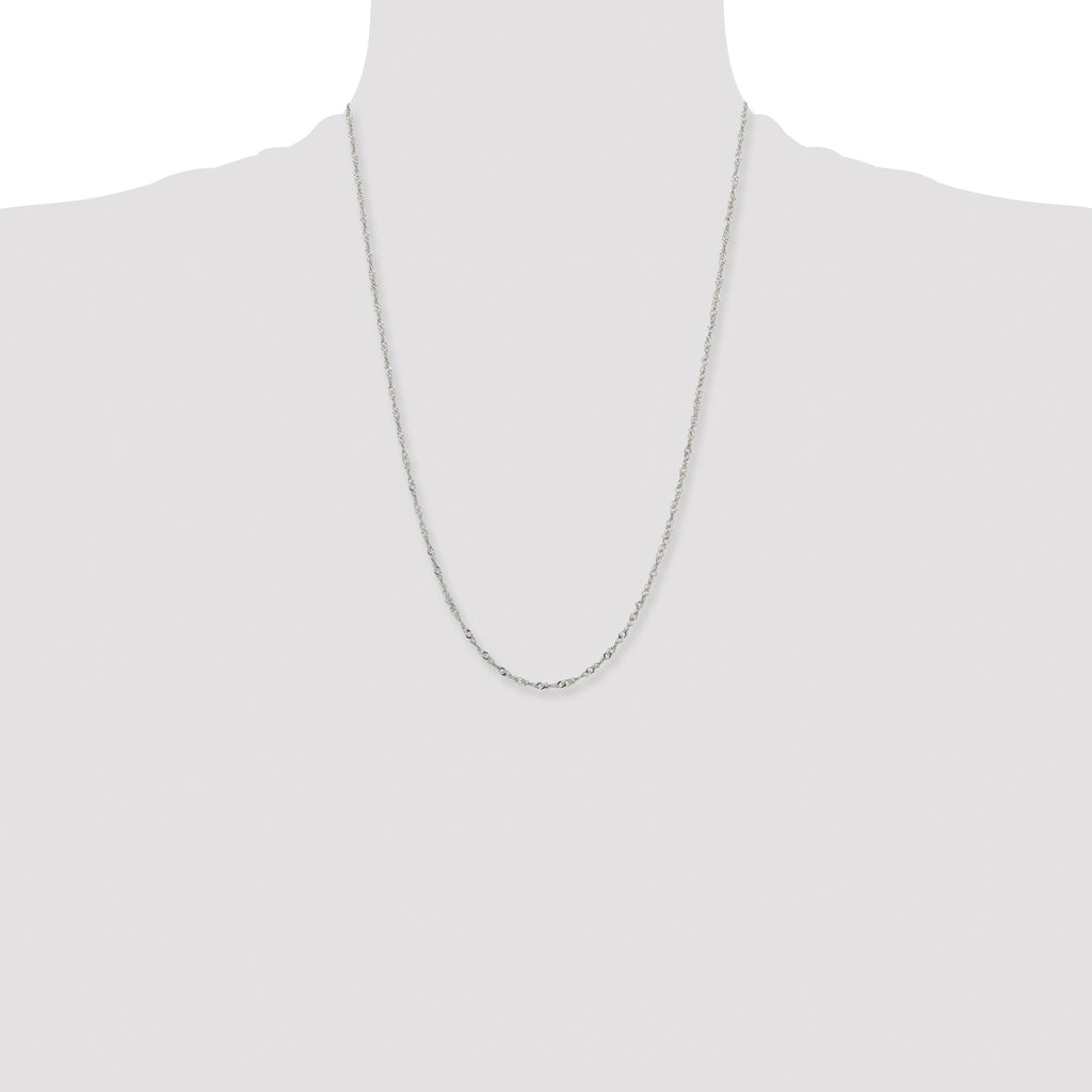 Chisel Stainless Steel Polished 2.5mm Singapore Chain