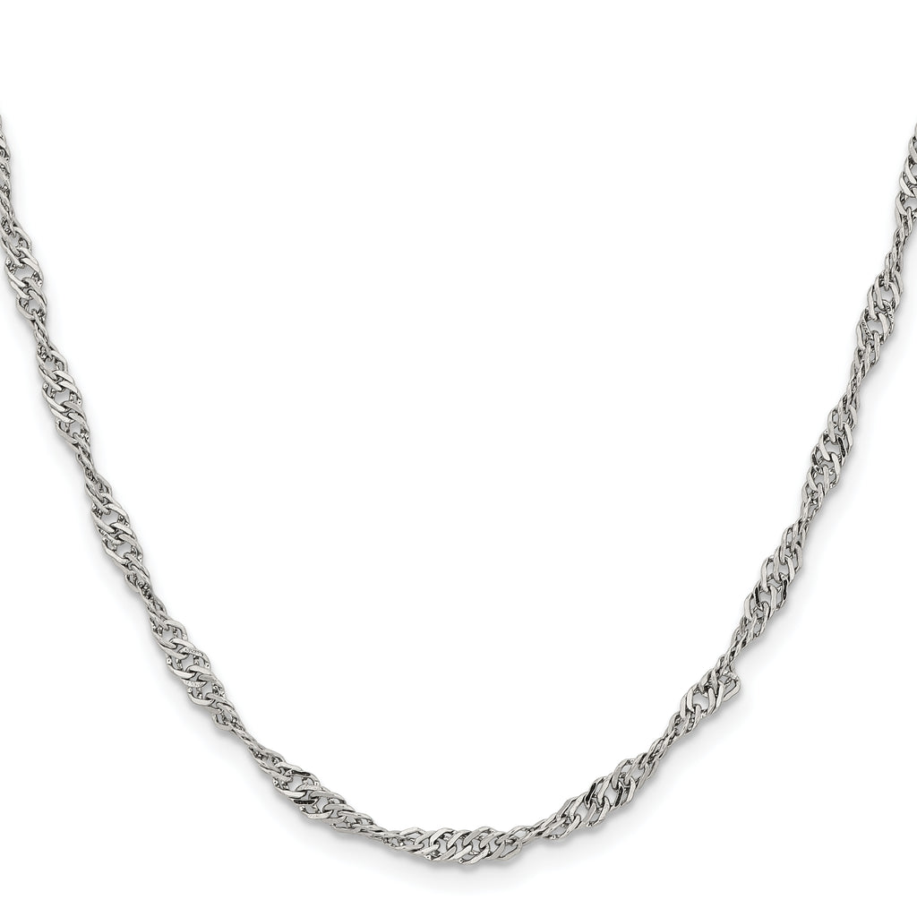 Chisel Stainless Steel Polished 3mm Singapore Chain