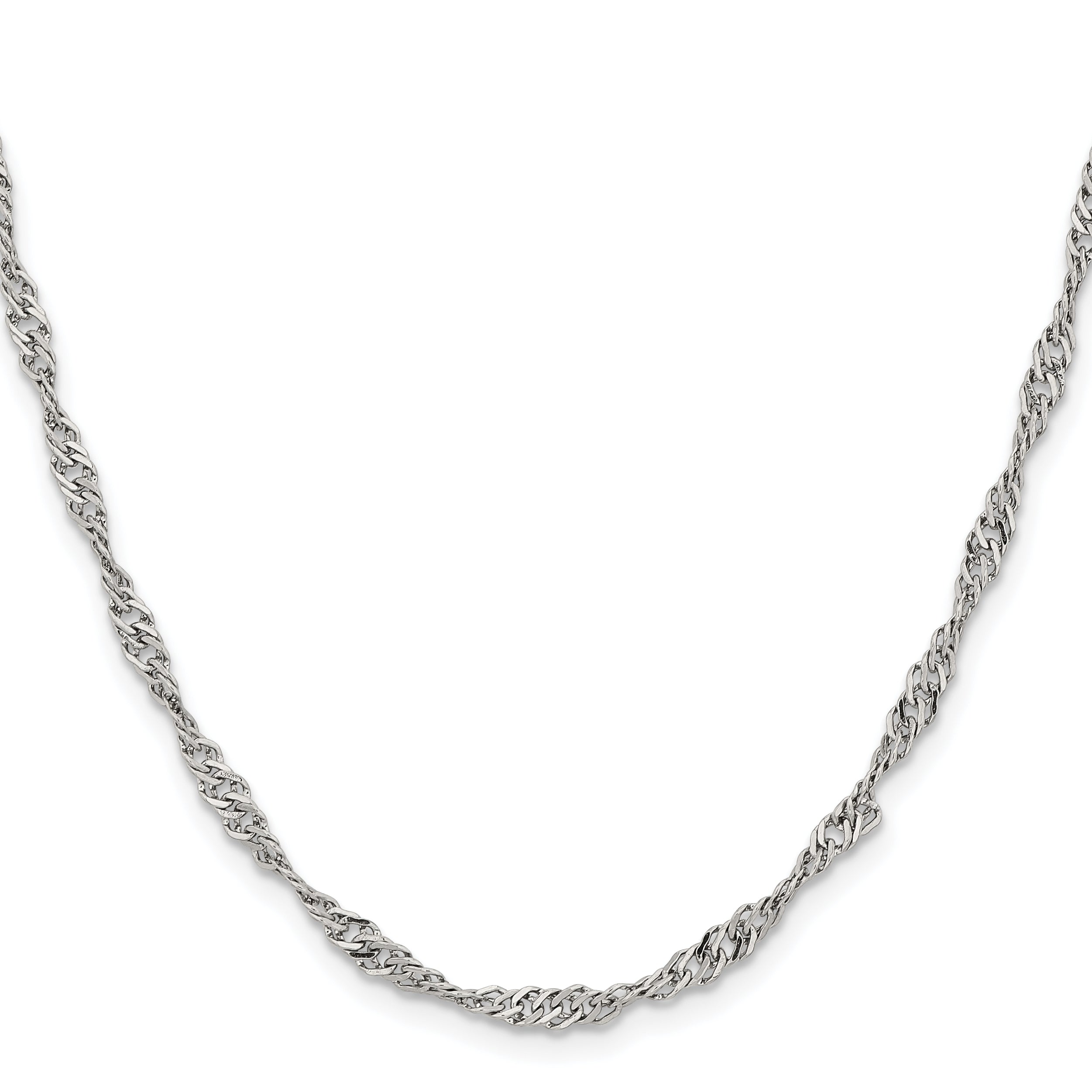 Chisel Stainless Steel Polished 3mm Singapore Chain
