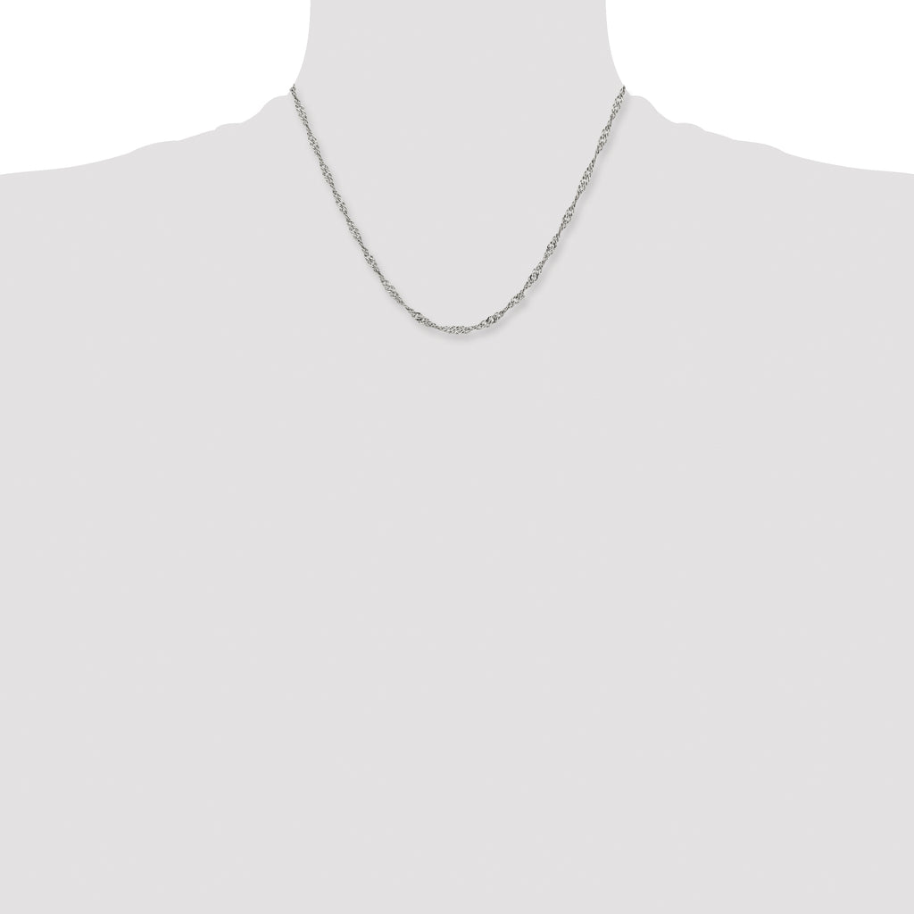 Stainless Steel Singapore Chain Necklace 3mm