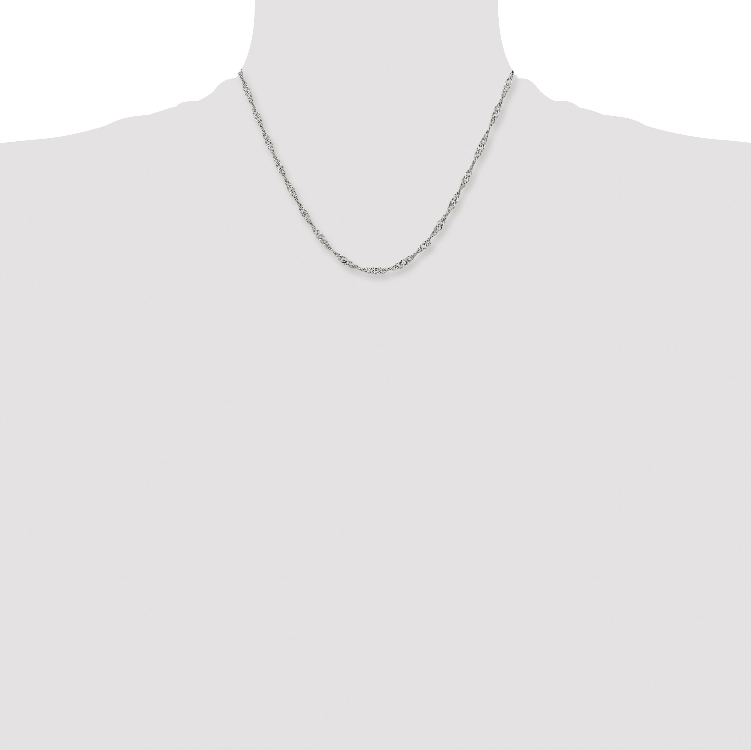 Stainless Steel Singapore Chain Necklace 3mm