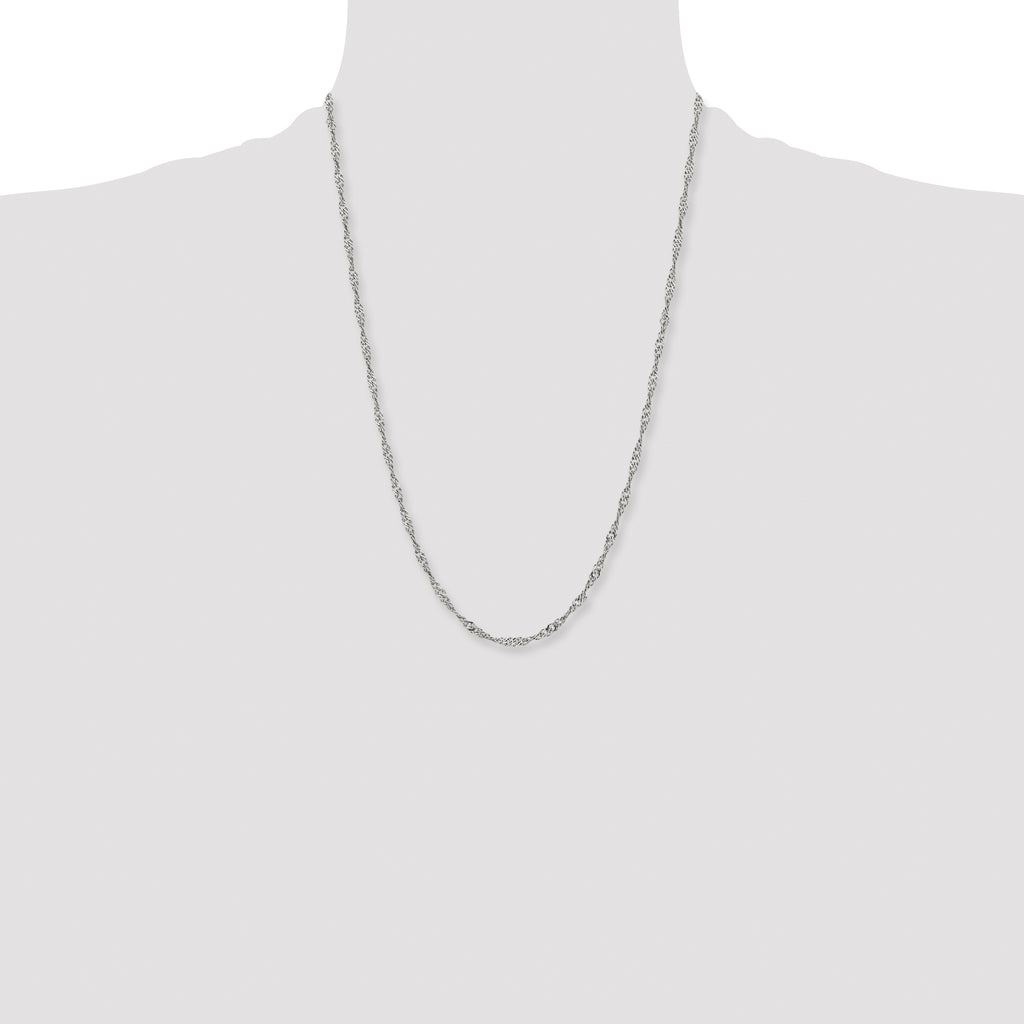 Chisel Stainless Steel Polished 3mm Singapore Chain