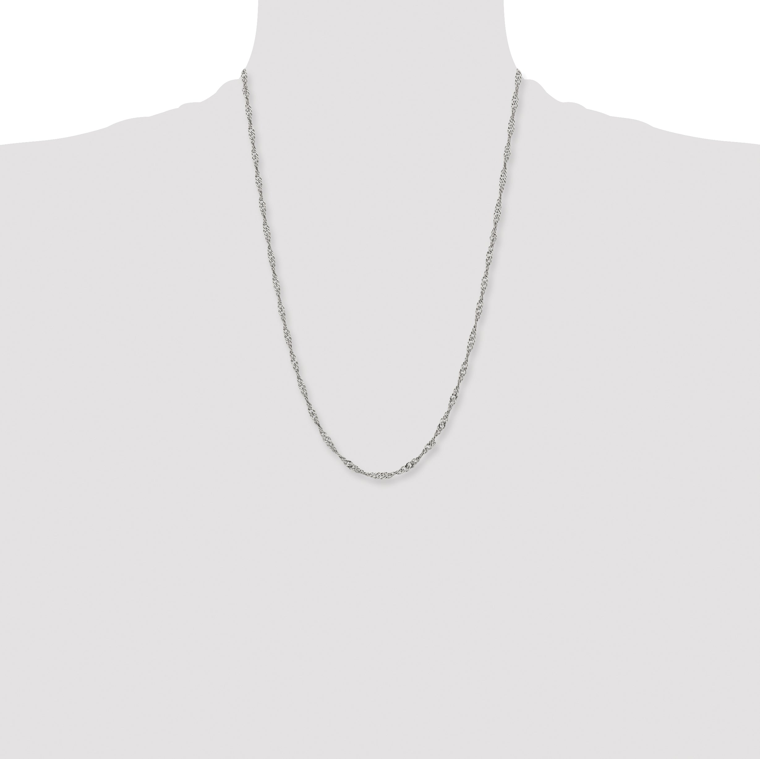 Chisel Stainless Steel Polished 3mm Singapore Chain