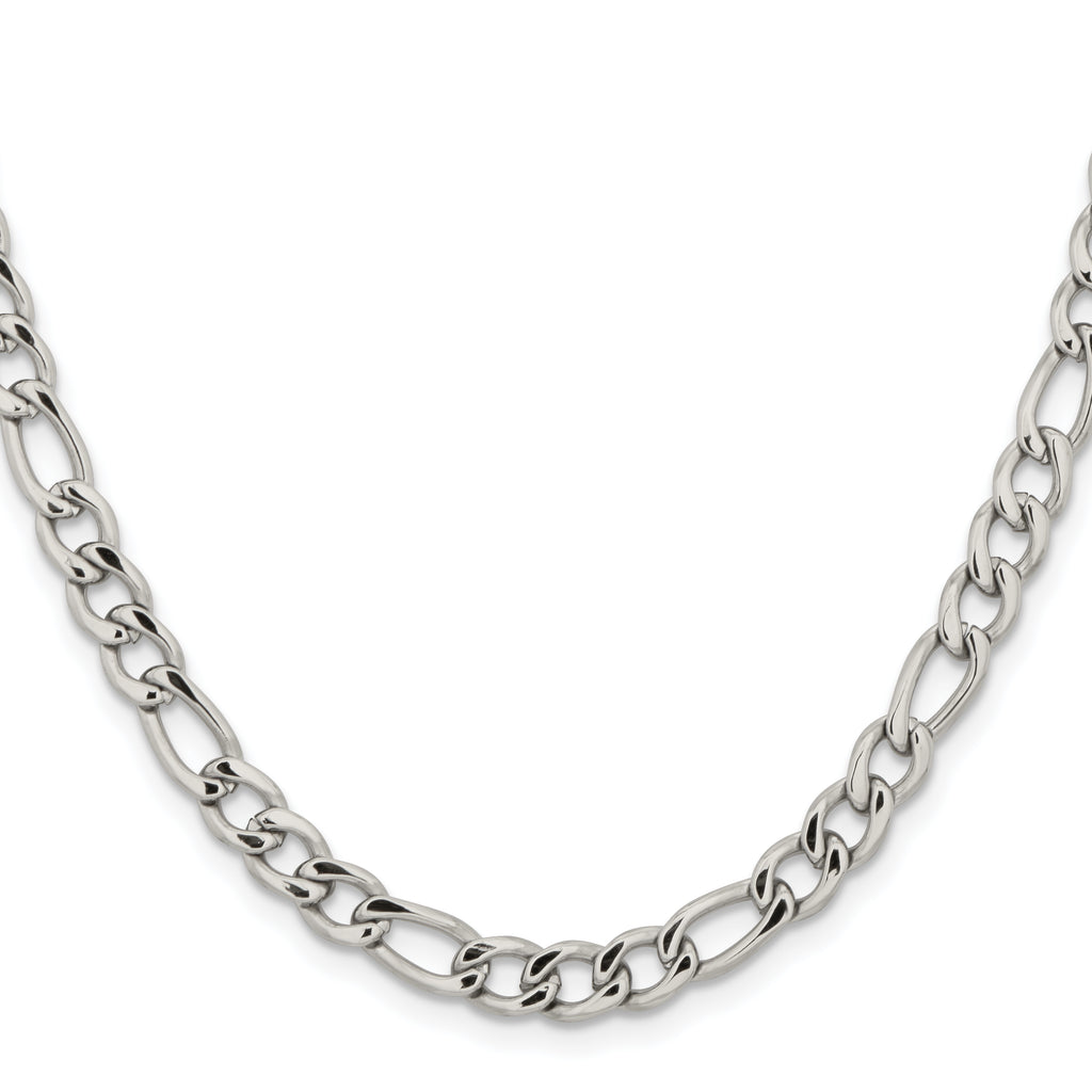 Chisel Stainless Steel Polished 5.3mm Figaro Chain