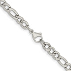 Men's Stainless Steel Figaro Chain Necklace 5.3mm