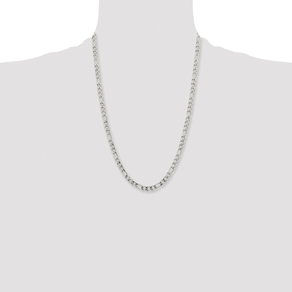 Chisel Stainless Steel Polished 5.3mm Figaro Chain