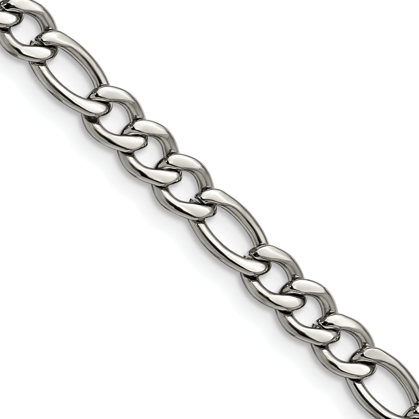 Men's Stainless Steel Figaro Chain Necklace 5.3mm Main image