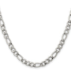 Men's Stainless Steel Figaro Chain Necklace 6.3mm