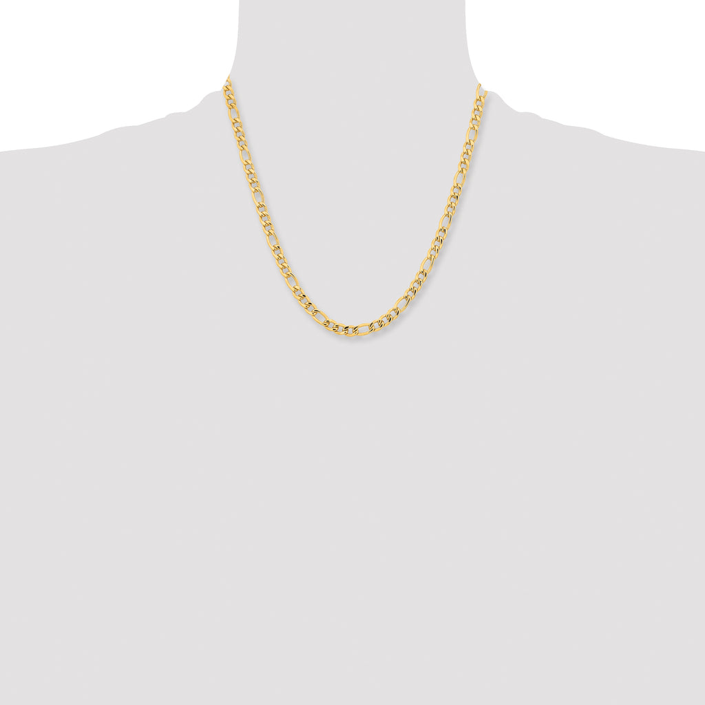 Men's Stainless Steel Figaro Chain Necklace 6.3mm
