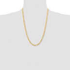 Chisel Stainless Steel Polished Yellow IP-plated 6.3mm Figaro Chain