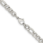 Chisel Stainless Steel Polished 6.75mm Figaro Chain