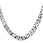 Chisel Stainless Steel Polished 8.75mm Figaro Chain
