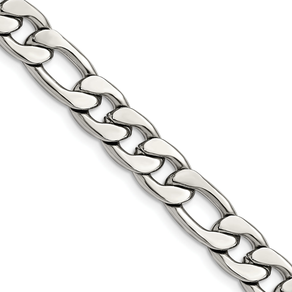 Men's Stainless Steel Figaro Chain Necklace 8.4mm