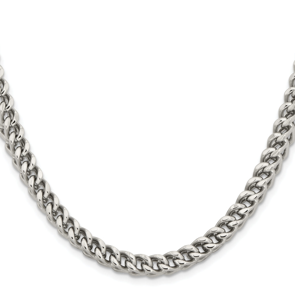 Chisel Stainless Steel Polished 6.75mm Franco Chain